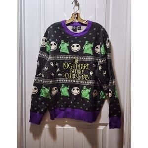 DISNEY'S TIM BURTON THE NIGHTMARE BEFORE CHRISTMAS SWEATER OOGIE BOOGIE UNISEX M
